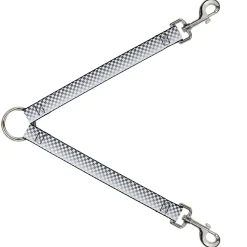 Dog Leash Splitter - Checker Black/White Fade Out