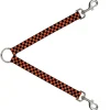 Dog Leash Splitter - Checker Black/Orange