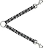 Dog Leash Splitter - Checker Weathered2 Black/White