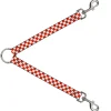 Dog Leash Splitter - Checker Red/White
