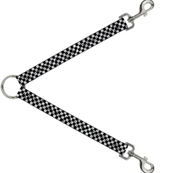 Dog Leash Splitter - Checker Weathered Black/White