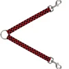 Dog Leash Splitter - Checker Black/Red