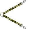 Dog Leash Splitter - Checker Black/Neon Yellow