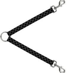 Dog Leash Splitter - Checker Weathered2 Black/Gray