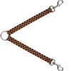 Dog Leash Splitter - Checker Orange/Dark Blue