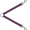 Dog Leash Splitter - Checker Purple/Gold