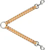 Dog Leash Splitter - Checker White/TN Orange