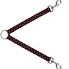 Dog Leash Splitter - Checker Black/Gray/2 Red