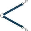 Dog Leash Splitter - Checker Weathered Black/Turquoise