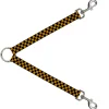 Dog Leash Splitter - Checker Black/Gold