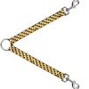 Dog Leash Splitter - Checker White/Gold/Brown