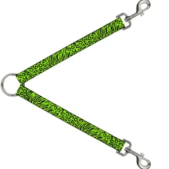 Dog Leash Splitter - Cheebra Green/Black