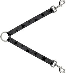 Dog Leash Splitter - Cheetah/Stars Gray/Black