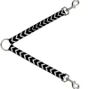 Dog Leash Splitter - Chevron2 White/Black