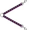 Dog Leash Splitter - Chevron Purple/Black/Gray