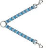 Dog Leash Splitter - Chevron Weave Grays/Blues