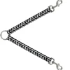 Dog Leash Splitter - Chevron3 White/Black
