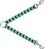 Dog Leash Splitter - Chevron White/Bright Green/Navy