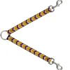 Dog Leash Splitter - Chevron Weave Gold/Purple/White