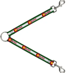 Dog Leash Splitter - COLFAX Green Stripe