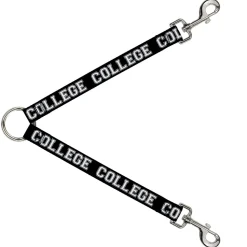 Dog Leash Splitter - COLLEGE Black/White