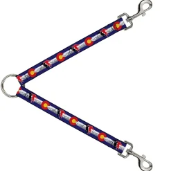 Dog Leash Splitter - Colorado Skier1 Red/Mountains