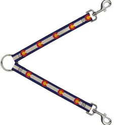Dog Leash Splitter - Colorado Flags2 Repeat Vintage2
