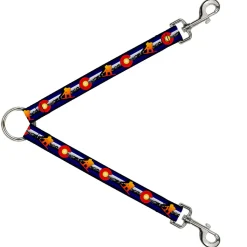 Dog Leash Splitter - Colorado Snowboarder3 Orange/Mountians