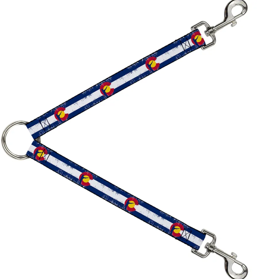 Dog Leash Splitter - Colorado Flag/Fisher Weathered
