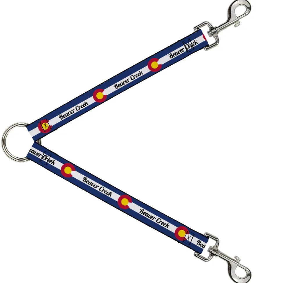 Dog Leash Splitter - Colorado BEAVER CREEK Flag Blue/White/Red/Yellow