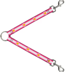 Dog Leash Splitter - Colorado Flags7 Repeat Pinks/White/Light Pink/Yellow