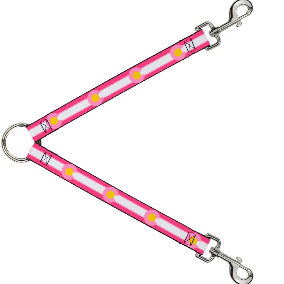 Dog Leash Splitter - Colorado Flags7 Repeat Pinks/White/Light Pink/Yellow