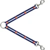 Dog Leash Splitter - Colorado Flags6 Repeat Blue/White/Pink/Yellow