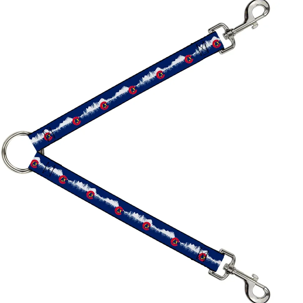 Dog Leash Splitter - Colorado Snowboarder/Snowy Mountains Weathered