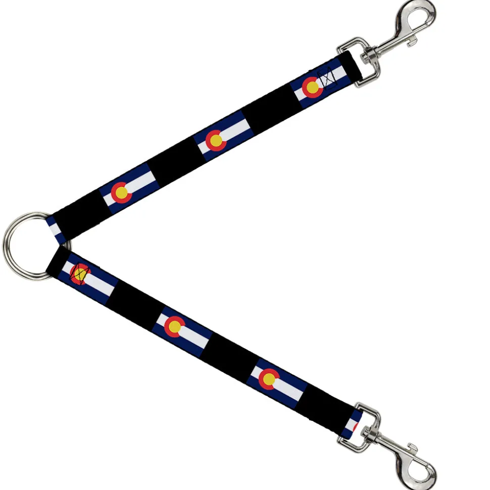 Dog Leash Splitter - Colorado Flags3/Black