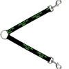 Dog Leash Splitter - COME AT ME-BRO Black/Green Stencil