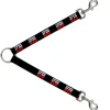 Dog Leash Splitter - COME-AT ME-BRO Black/White/Red