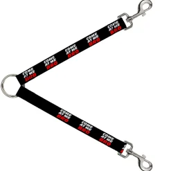 Dog Leash Splitter - COME-AT ME-BRO Black/White/Red