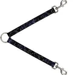 Dog Leash Splitter - Constellations-14 Galaxy/White