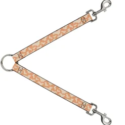 Dog Leash Splitter - Corgi Silhouette Poses Golden Tan