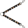 Dog Leash Splitter - Corgi 3-Faces Black