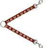Dog Leash Splitter - Corgi Face/Rump Red