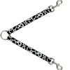 Dog Leash Splitter - Cow Pattern Print White/Black