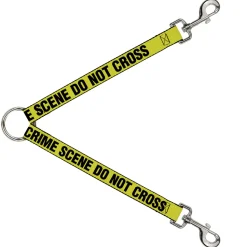 Dog Leash Splitter - CRIME SCENE DO NOT CROSS Yellow/Black