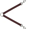 Dog Leash Splitter - Criss Cross Plaid Black/Gray/Red