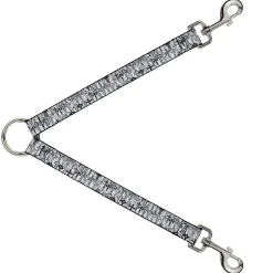 Dog Leash Splitter - Crosses Assorted Distressed White/Black