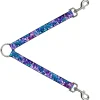 Dog Leash Splitter - Crystals2 Blues/Purples