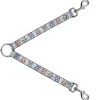 Dog Leash Splitter - Cute Bunnies Multi Pastel