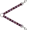 Dog Leash Splitter - Cute Skulls w/Hearts