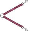 Dog Leash Splitter - Cute Skulls w/Paisley Purple/Pink/Green